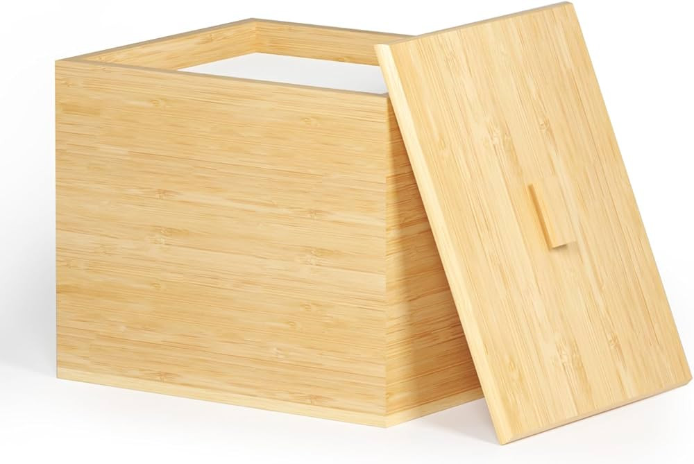 Bamboo Disposable Face Towel Holder for Clean Skin Club Towels, Bathroom Towel Storage Organizer,... | Amazon (US)