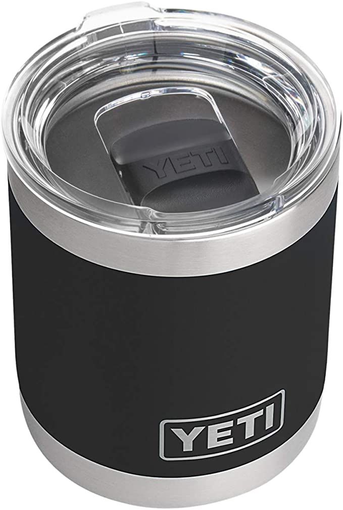 YETI Rambler 10 oz Lowball, Vacuum Insulated, Stainless Steel with MagSlider Lid, Black | Amazon (US)