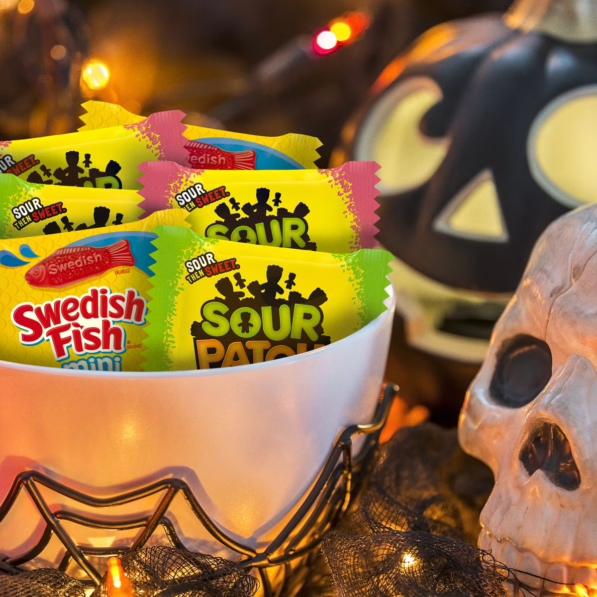 SOUR PATCH KIDS Watermelon & Swedish Fish Halloween Candy Variety Pack - 36.32oz/80ct | Target