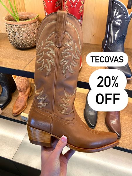 Tecovas 20% off ENTIRE SITE!! 👏🏻✨ 
The Annie runs TTS/ slightly big! Size down 1/2 size if between!

Boots, Tecovas boots, western boots, gifts for her, gift guide, Black Friday, cyber week 

#LTKGiftGuide #LTKstyletip #LTKsalealert