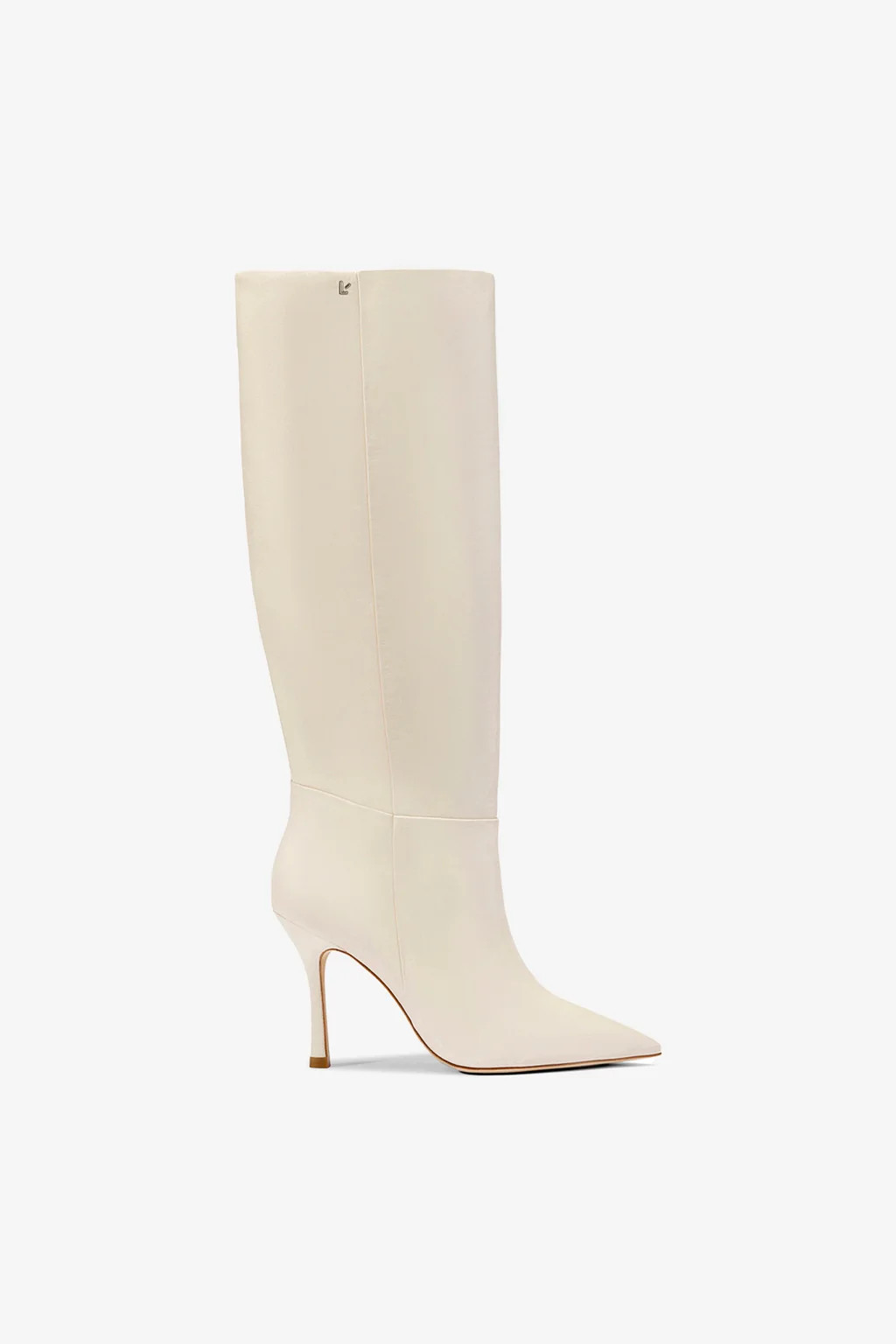 Kate Boot In Ivory Leather | Larroude