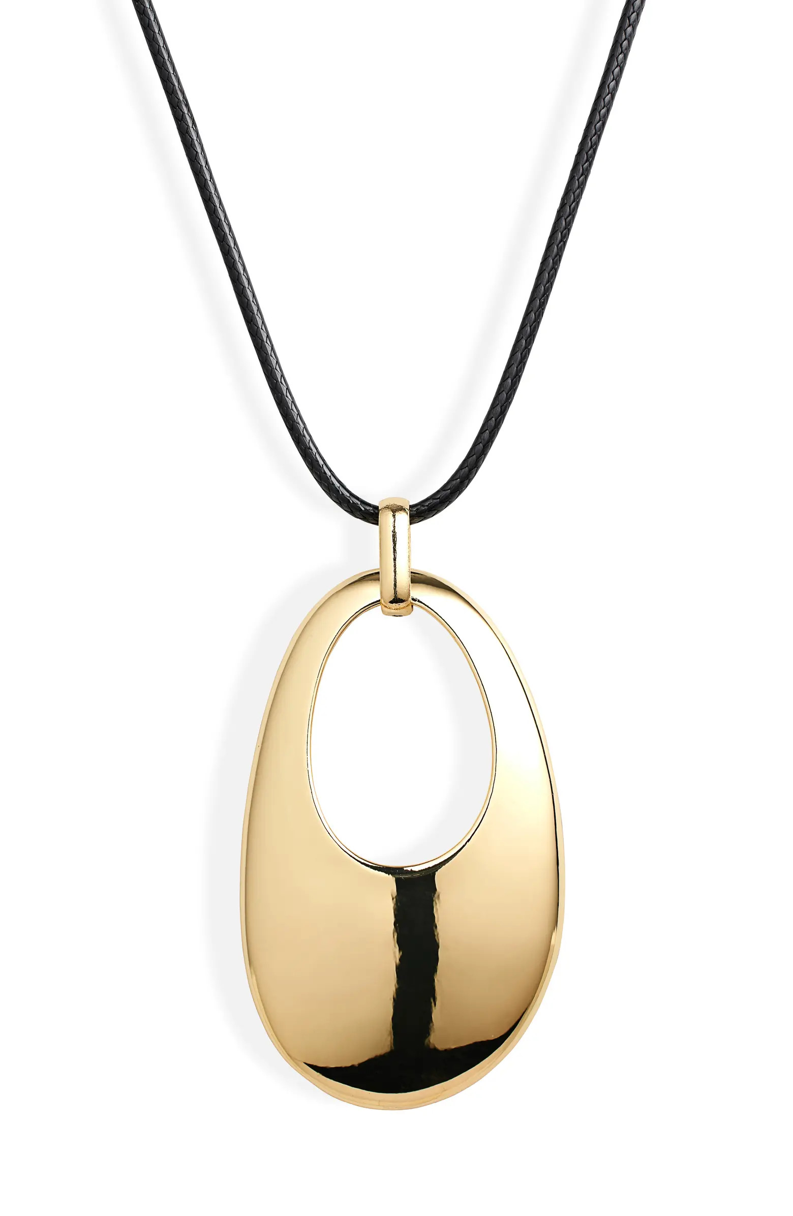 Open Teardrop Cord Pendant Necklace | Nordstrom