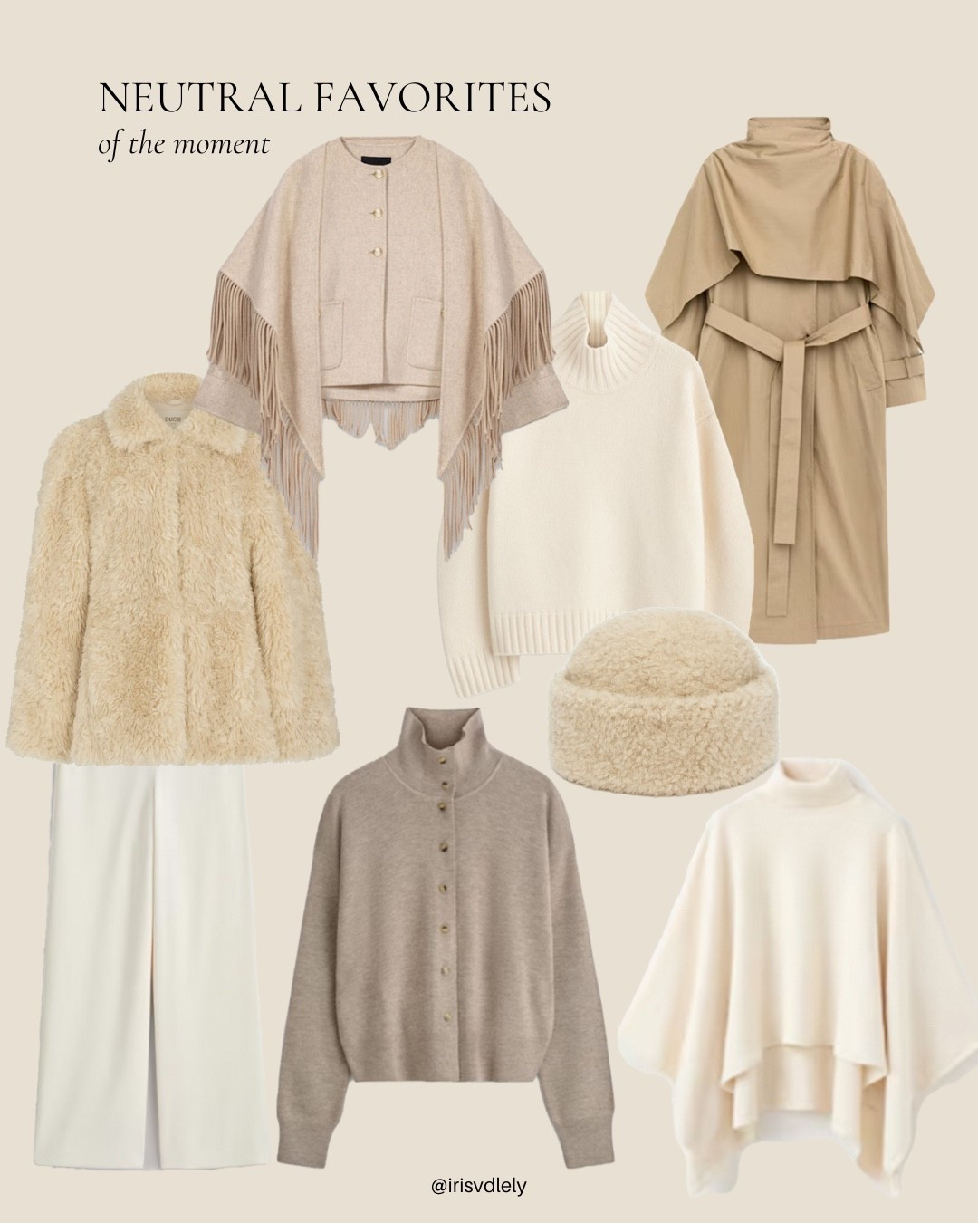 Neutral winter favorites right now. Think wool coat, faux fur coat, knitwear and hats 

#LTKeurope #LTKwinter #LTKstyletip