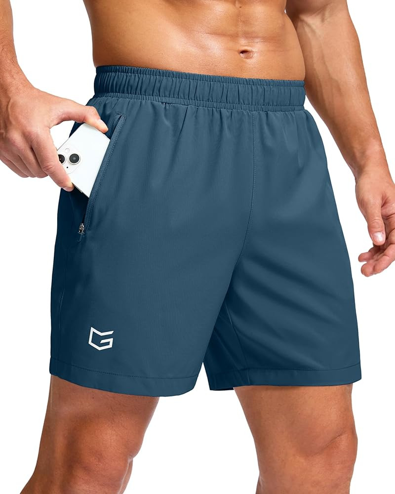 G Gradual Men's Athletic Running Shorts with Zipper Pockets Quick Dry 7"/ 5"/ 9" Workout Gym Shor... | Amazon (US)