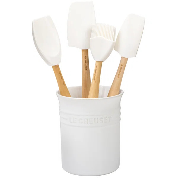 Silicone 5 piece Utensil Set with Crock | Wayfair North America