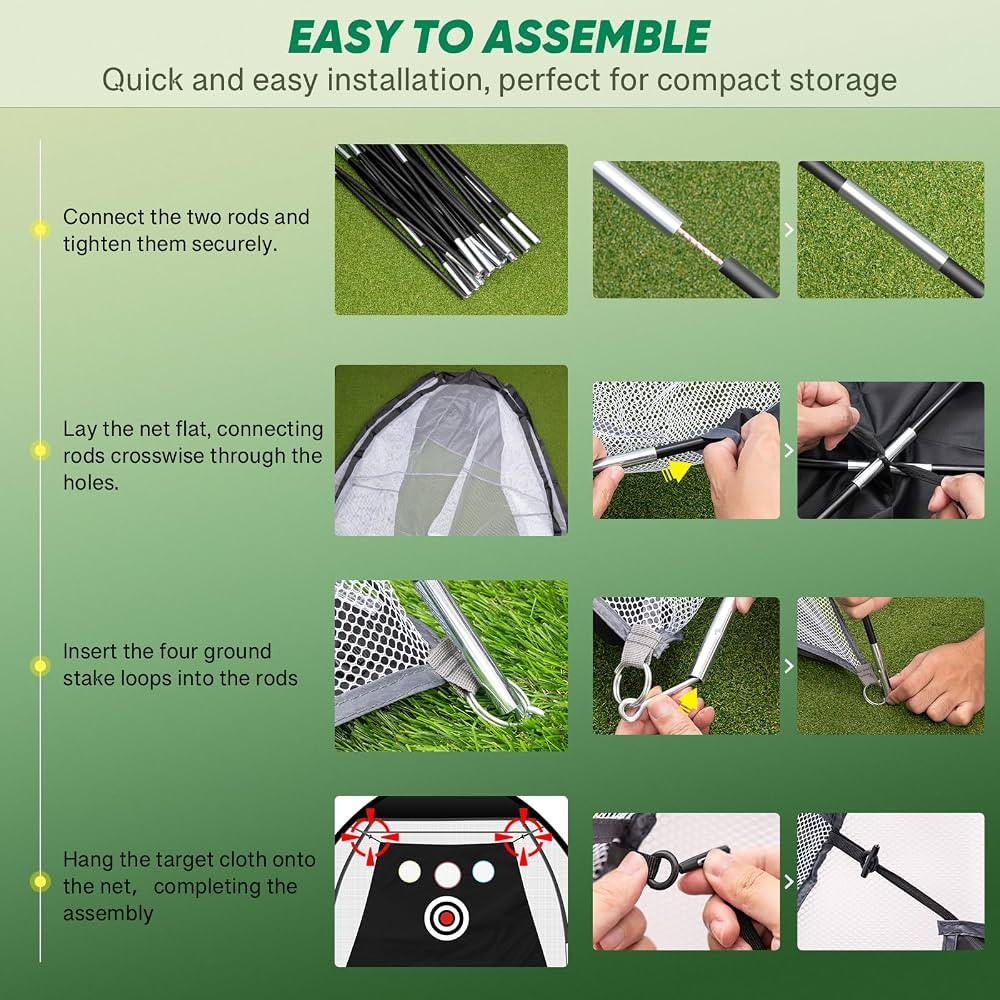 Golf Net, 10x7ft Durable Golf Practice Net for Backyard Driving & Garage - All-in-1 Golf Hitting ... | Amazon (US)