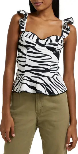 Zebra Stripe Corset Top | Nordstrom