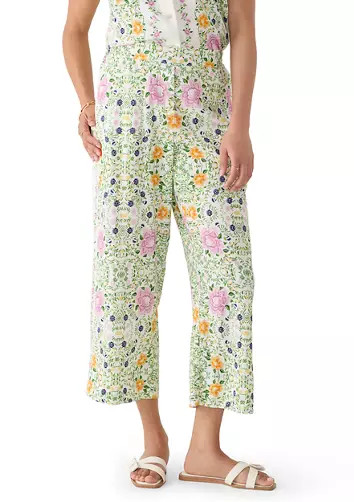 Women's Wide Leg Floral Linen Pants | Belk