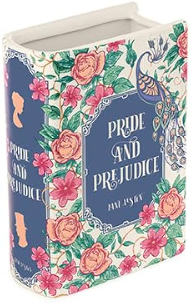 Steel Mill & Co Book-Shaped Decorative Vase, Ceramic Vases for Home Decor, Cute Bookshelf Decor, ... | Amazon (US)