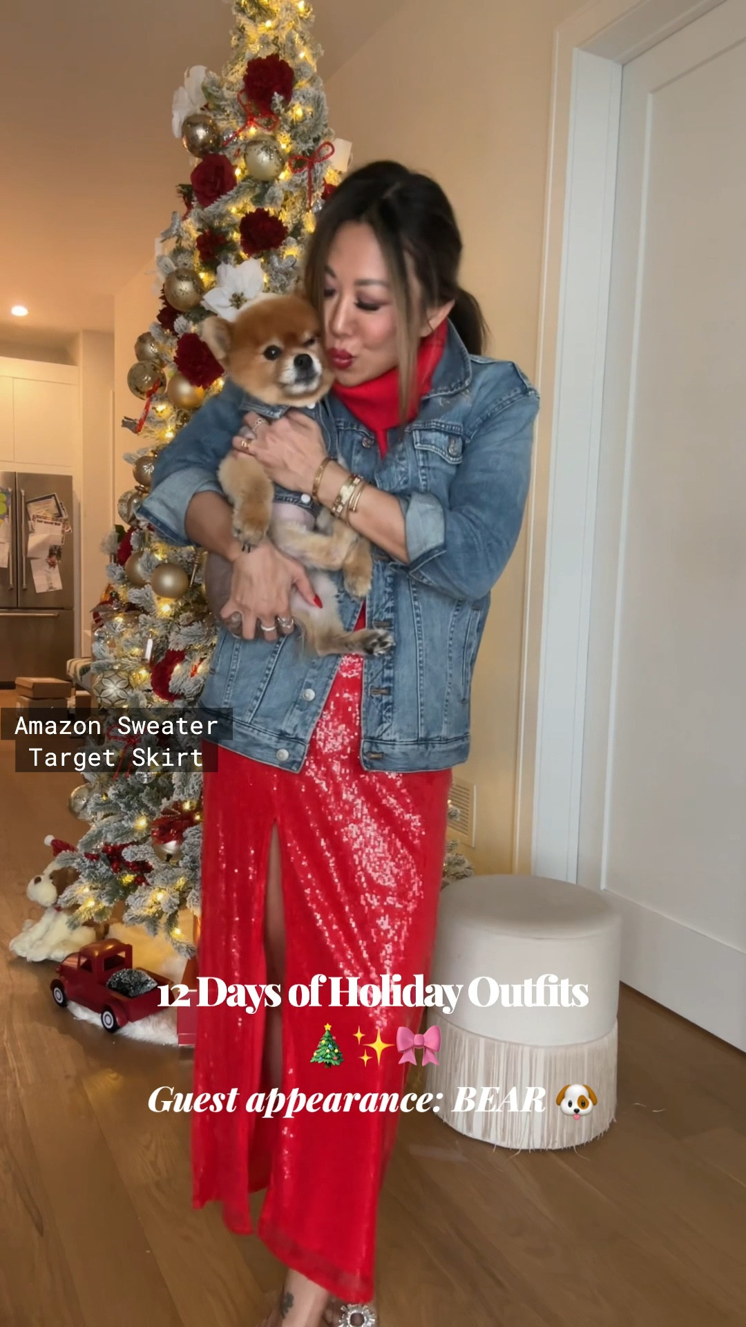 Holifsy outfits, Holiday style, red Amazon sweater, red sequin target skirt, holiday Ootn, Christmas outfit, style for a steal. All small 

#LTKstyletip #LTKHoliday #LTKfindsunder100