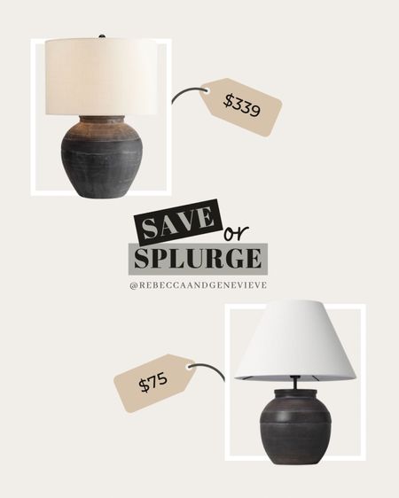 Would you save or splurge? 💸 
-
Table lamp. Dupes. Home dupe. Target find. Pottery barn. 

#LTKsalealert #LTKhome #LTKfindsunder100