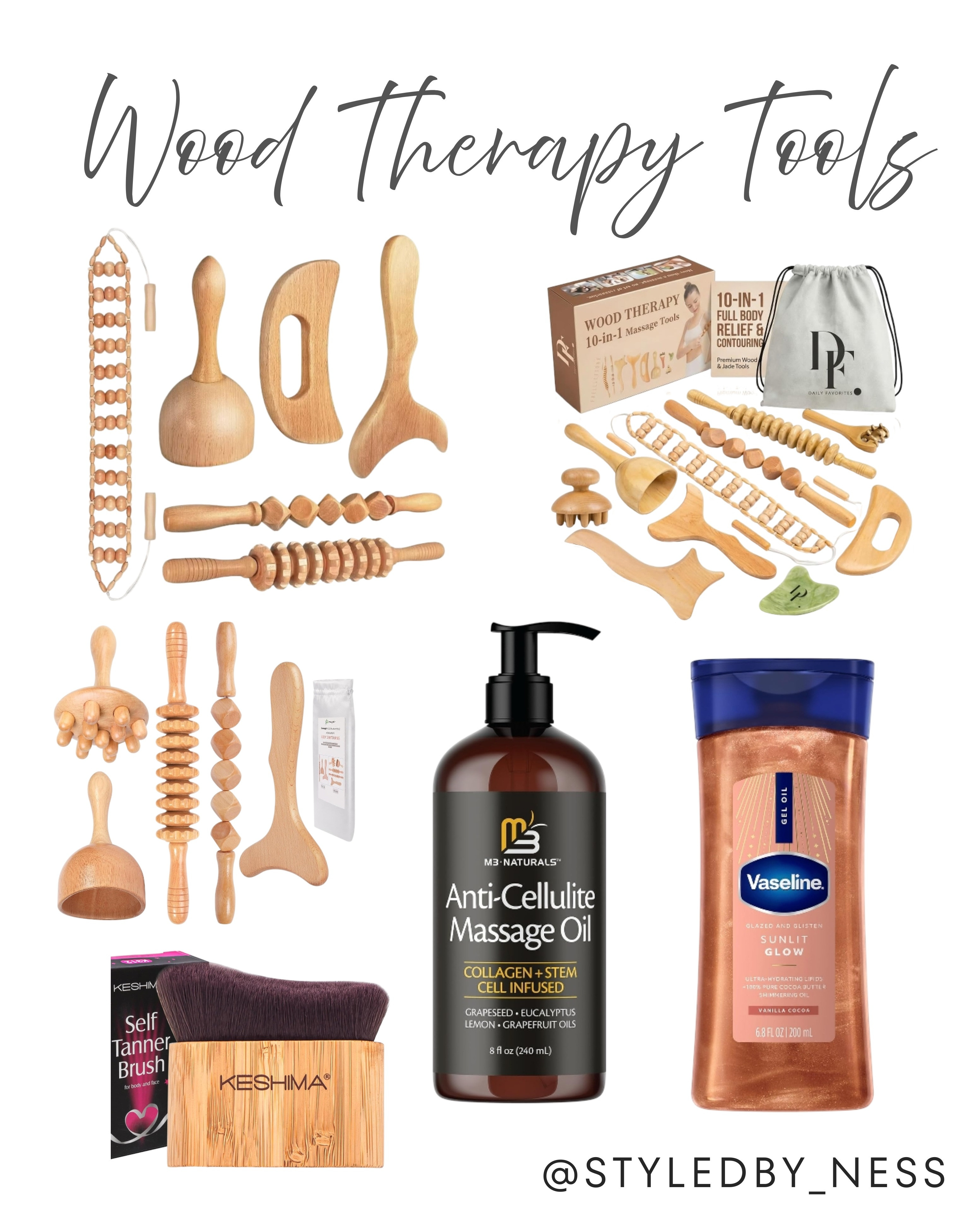 Discover the benefits of wood therapy with these essential body contouring tools. These high-quality pieces are designed to help smooth, tone, and enhance your self-care ritual from home. Click the link in bio to shop these wood therapy essentials! #WoodTherapy #SelfCareMustHaves #BodyContouring 

 #LTKdayinmylife #LTKfitnessgoals #LTKselfcare