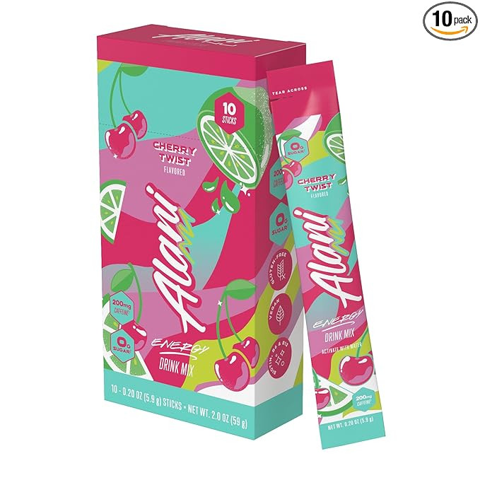 Alani Nu CHERRY TWIST Energy Sticks, Energy Drink Powder, 200mg Caffeine, Pre Workout Performance... | Amazon (US)