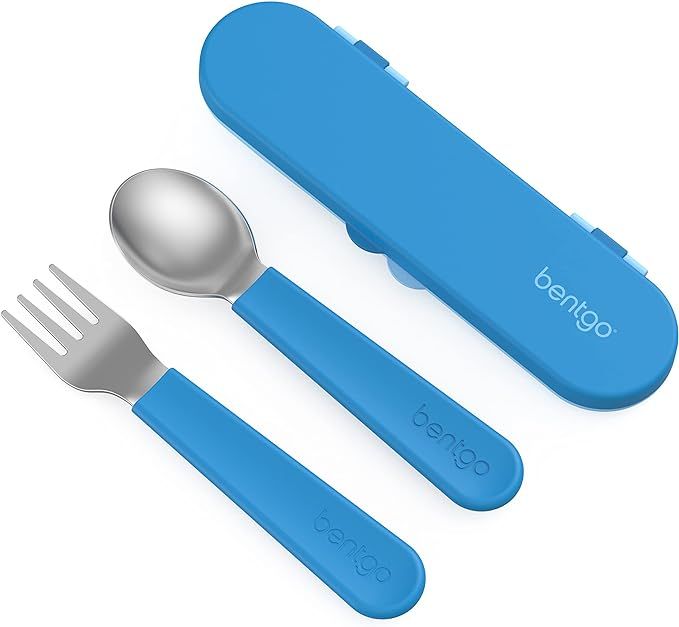 Bentgo® Kids Stainless Steel Utensil Set - Reusable Fork, Spoon & Storage Case - High-Grade BPA-... | Amazon (US)