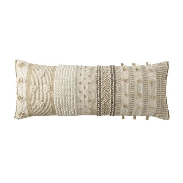 Better Homes & Gardens Zoey Beige Oversized Oblong 14" x 36" Pillow by Dave & Jenny Marrs | Walmart (US)