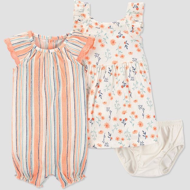 Baby Girls' 2pk Striped Floral Romper - Just One You® made by carter's | Target