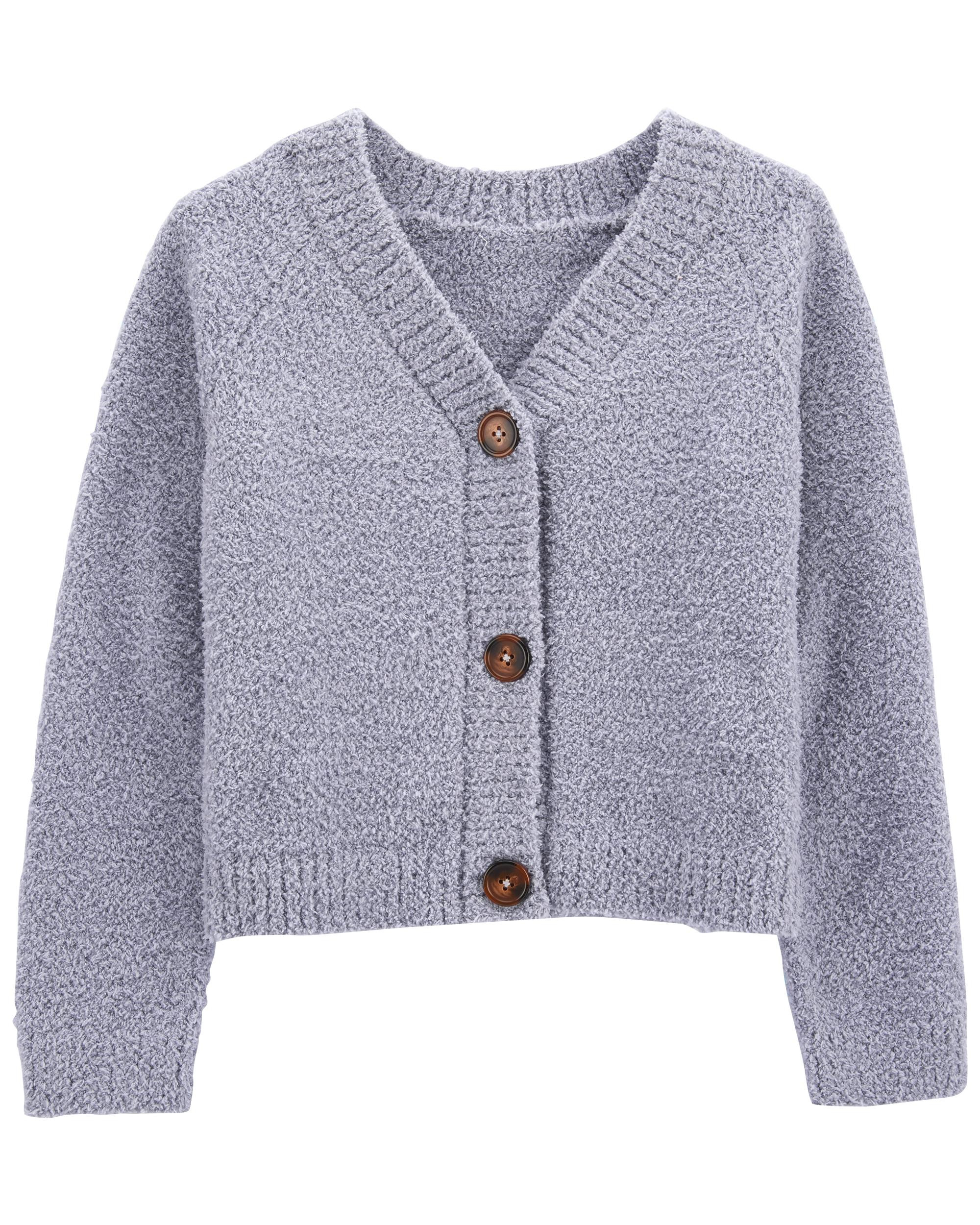 Kid Fuzzy Button-Front Cardigan | Carter's