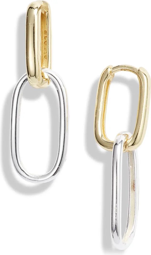 Argento Vivo Sterling Silver Two-Tone Link Earrings | Nordstrom | Nordstrom