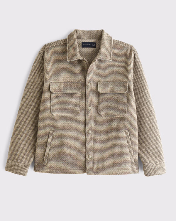 Boucle Shirt Jacket | Abercrombie & Fitch (US)