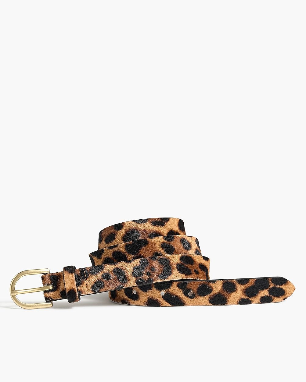 Leopard calf hair belt | J.Crew Factory