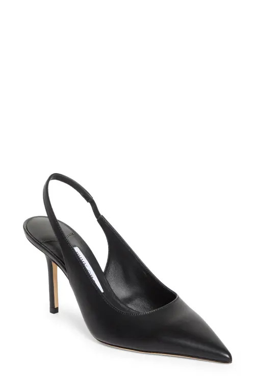 Jimmy Choo Love Pointed Toe Slingback Pump in Black at Nordstrom, Size 38.5 | Nordstrom