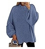 PRETTYGARDEN Women's 2026 Fall Oversized Sweaters Chunky Knit Mock Neck Long Sleeve Casual Trendy... | Amazon (US)