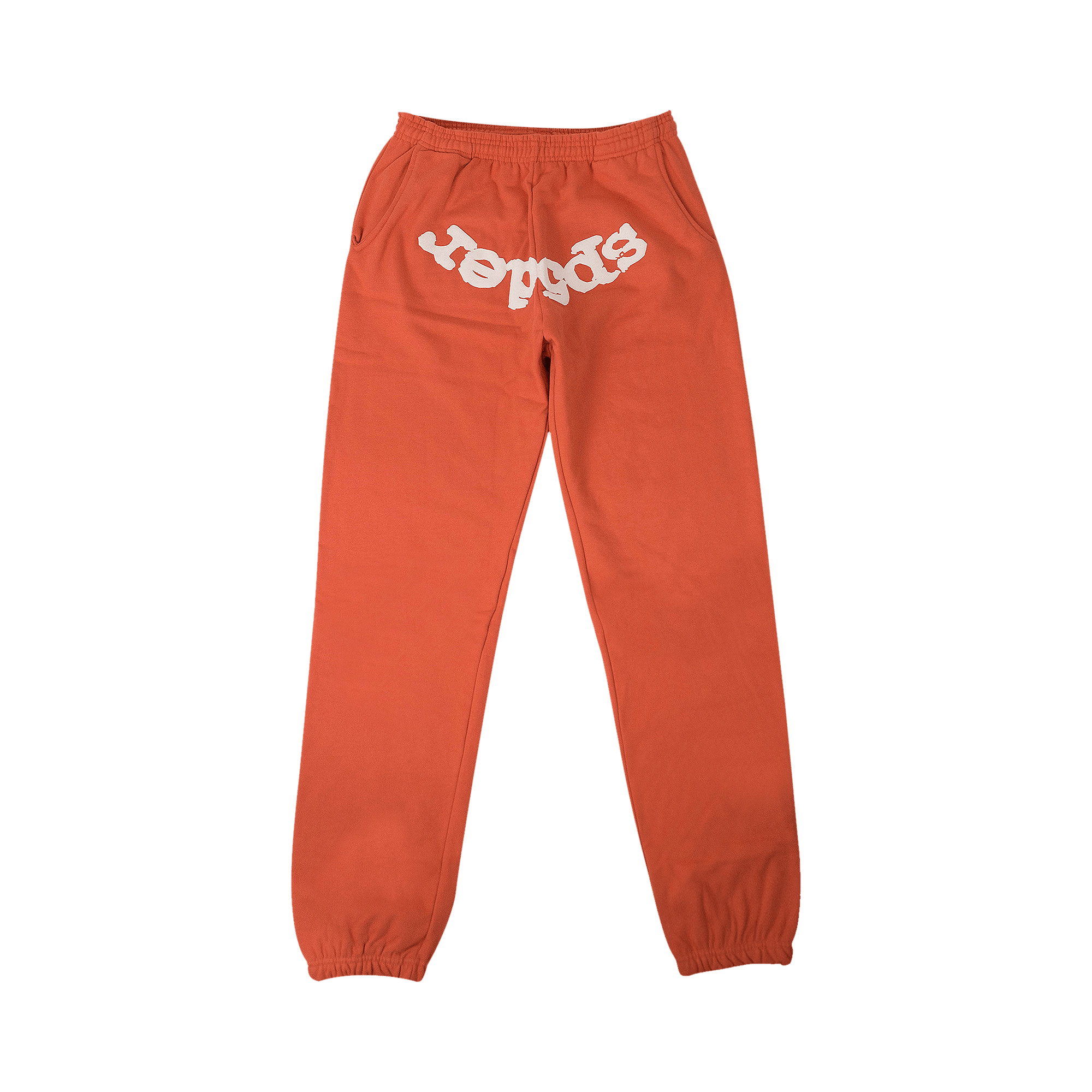 Sp5der Logo Print Sweatpants 'Orange' | GOAT