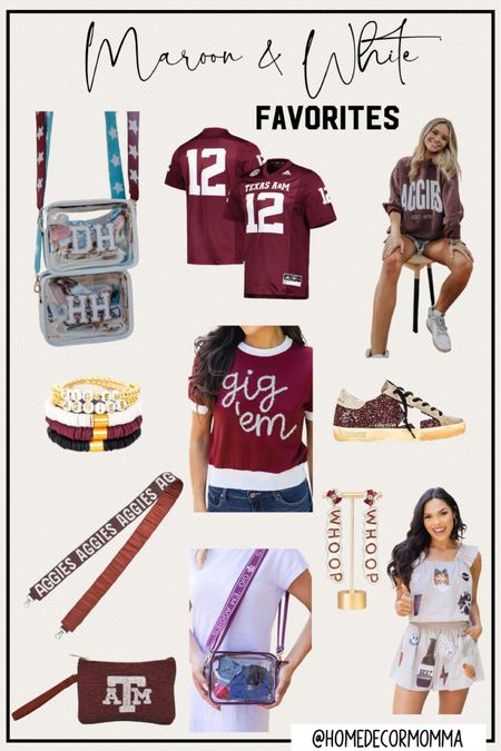 Just found out I’m going to be an Aggie Mom and so excited for my oldest daughter!!!  Linked up a few of my favorite maroon and white finds!  #texasa&m #aggies #aggiegameday #a&m #gigem

#LTKunder50 #LTKGiftGuide #LTKunder100