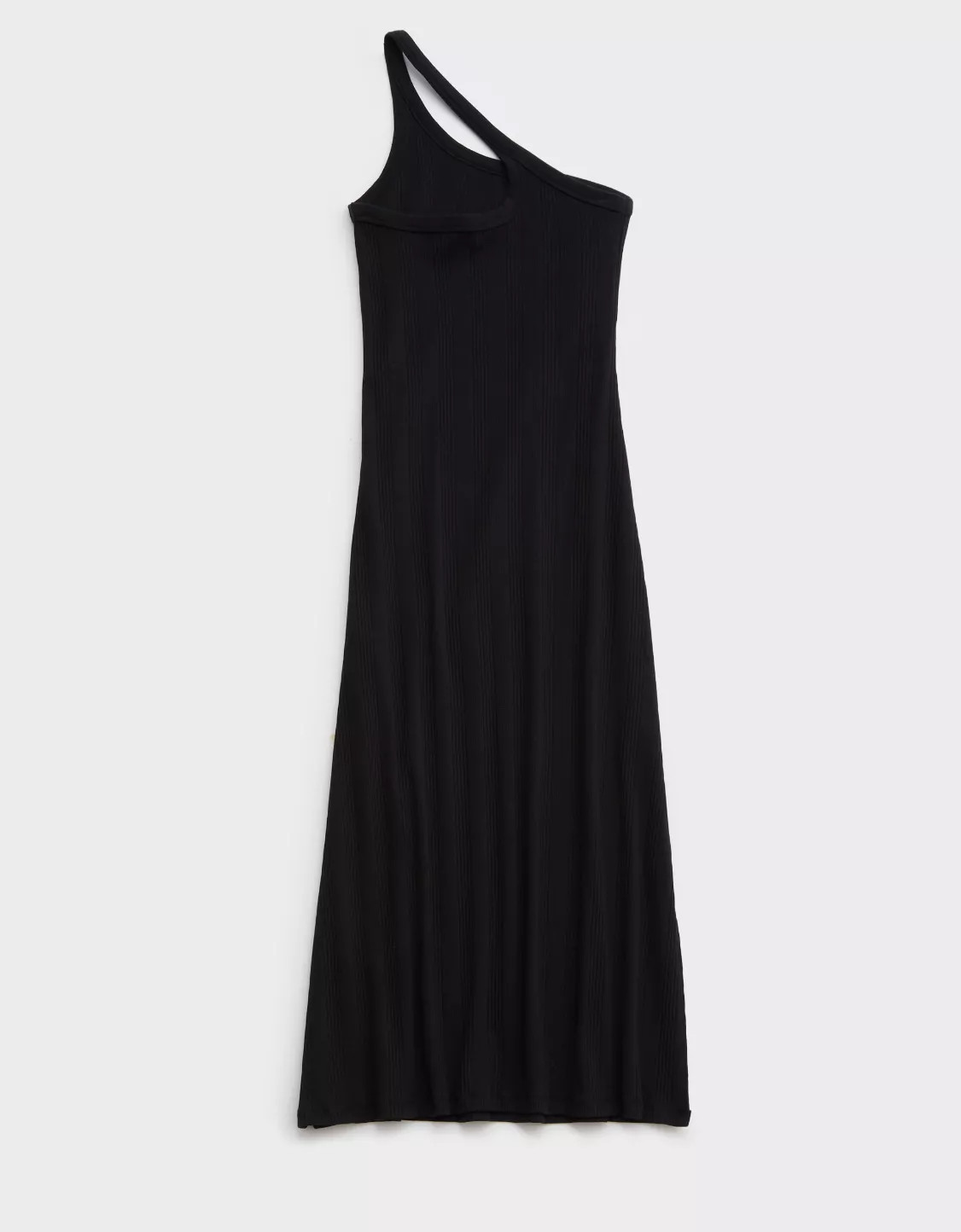 Aerie One Shoulder Ribbed Midi Dress | Aerie