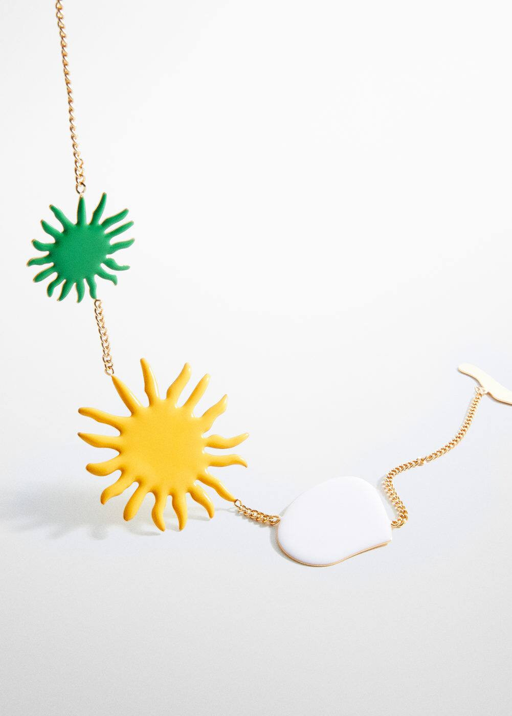 Combined maxi pendant necklace -  Women | Mango USA | MANGO (US)