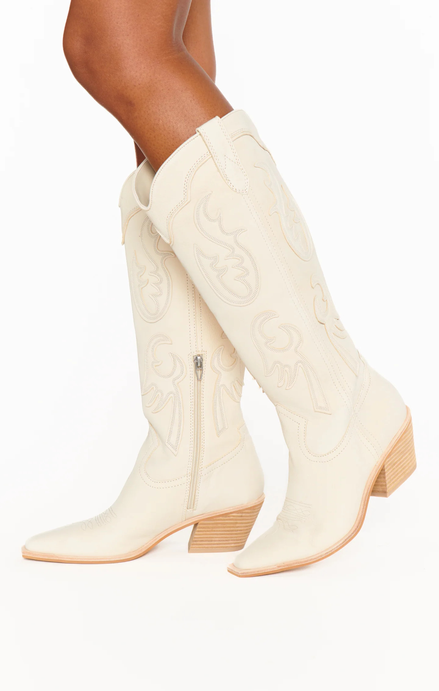 Dolce Vita Samsin Cowboy Boot ~ Ivory | Show Me Your Mumu