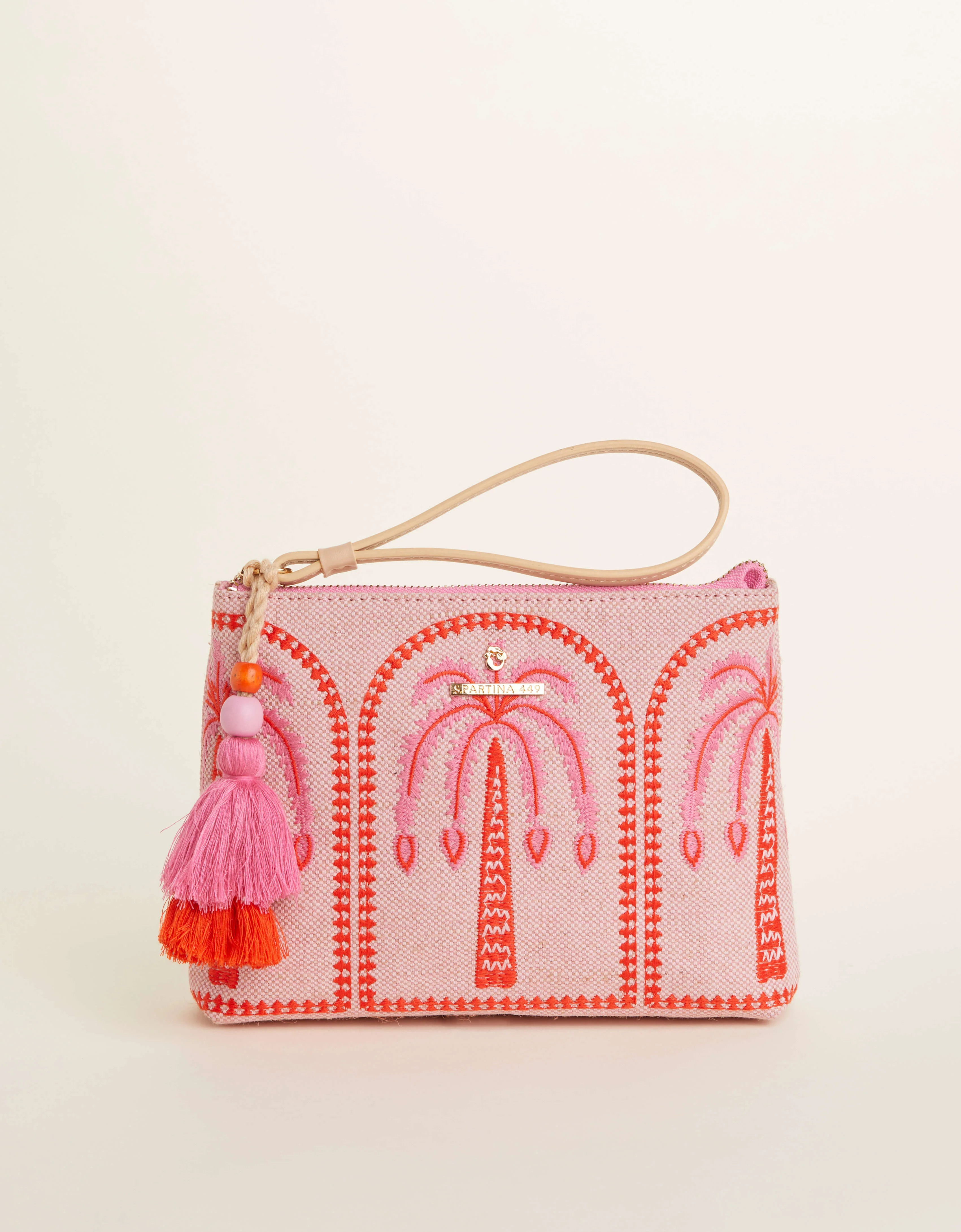 Carina Wristlet Richmond Hill Pink Palms | Spartina 449