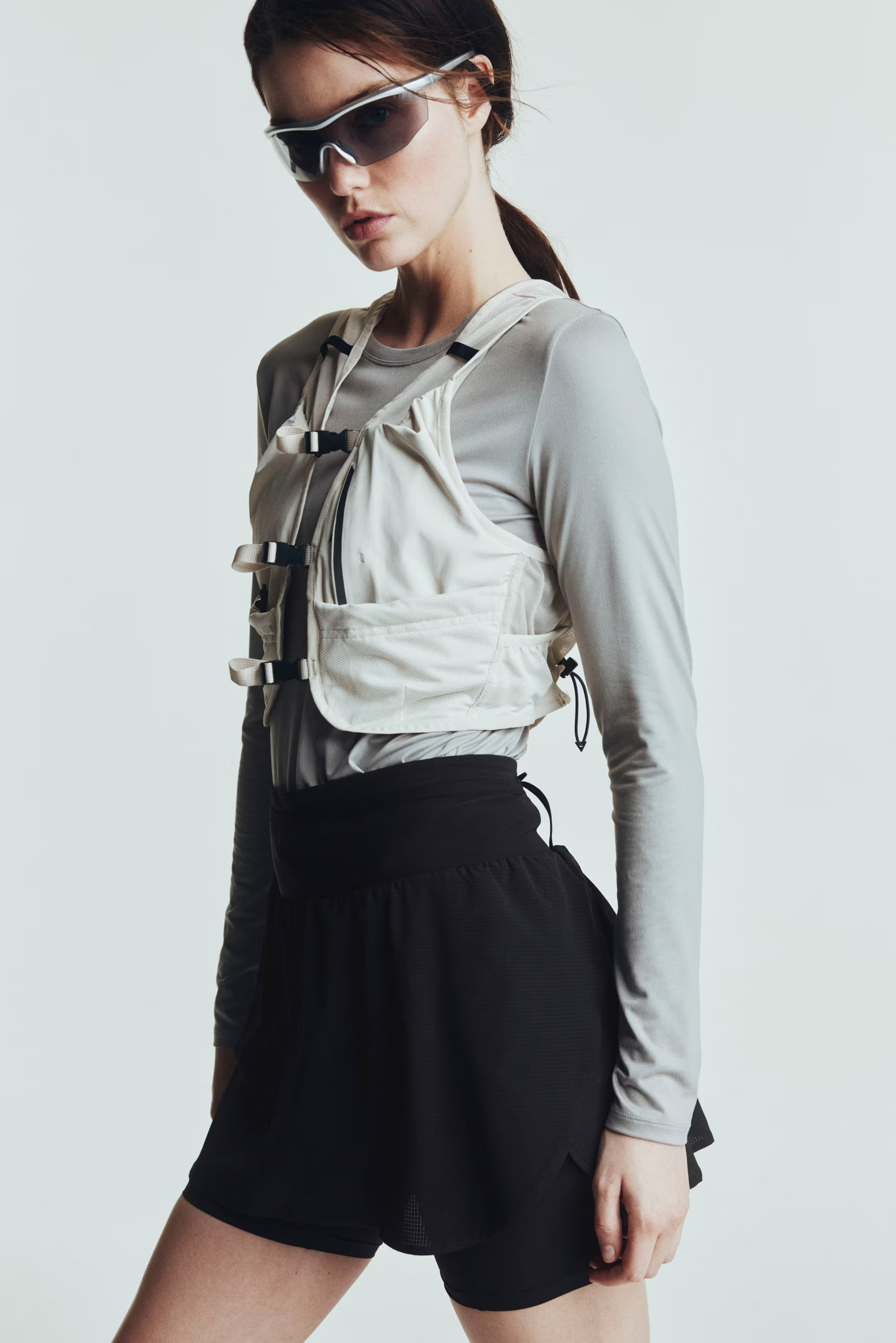 Running skort with DryMove™ - Black - Ladies | H&M GB | H&M (UK, MY, IN, SG, PH, TW, HK)