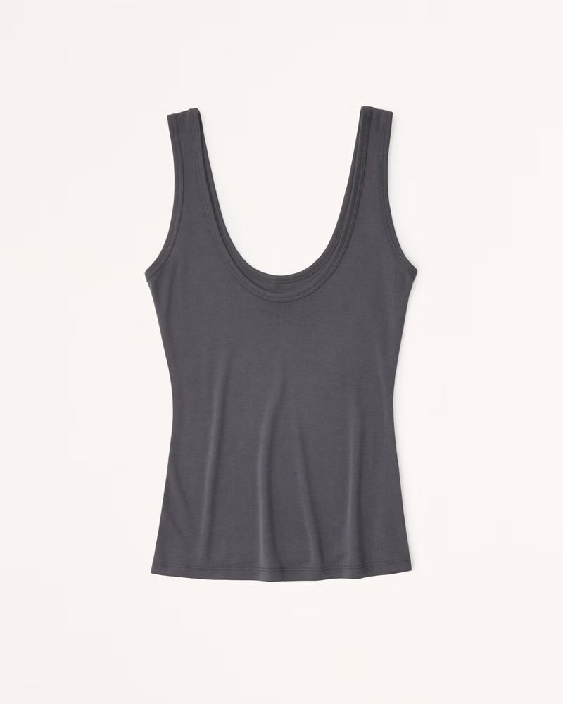 Sandwash Rib Tuckable Scoopneck Tank | Abercrombie & Fitch (US)