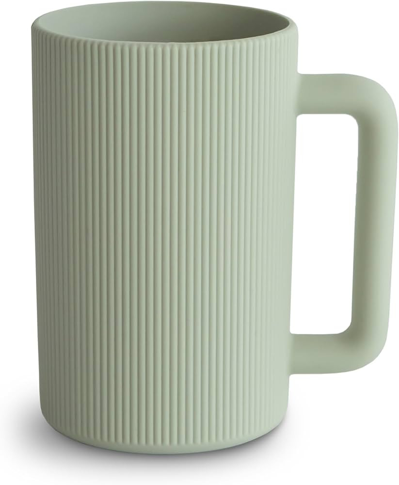 mushie Baby Bath Rinse Cup | 100% Food Grade Silicone | Wash Rinser Cup For Kids (Sage) | Amazon (US)