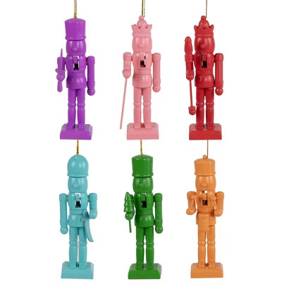 Northlight Nutcracker Wooden Christmas Ornaments - 5" - Multicolor - Set of 6 | Target