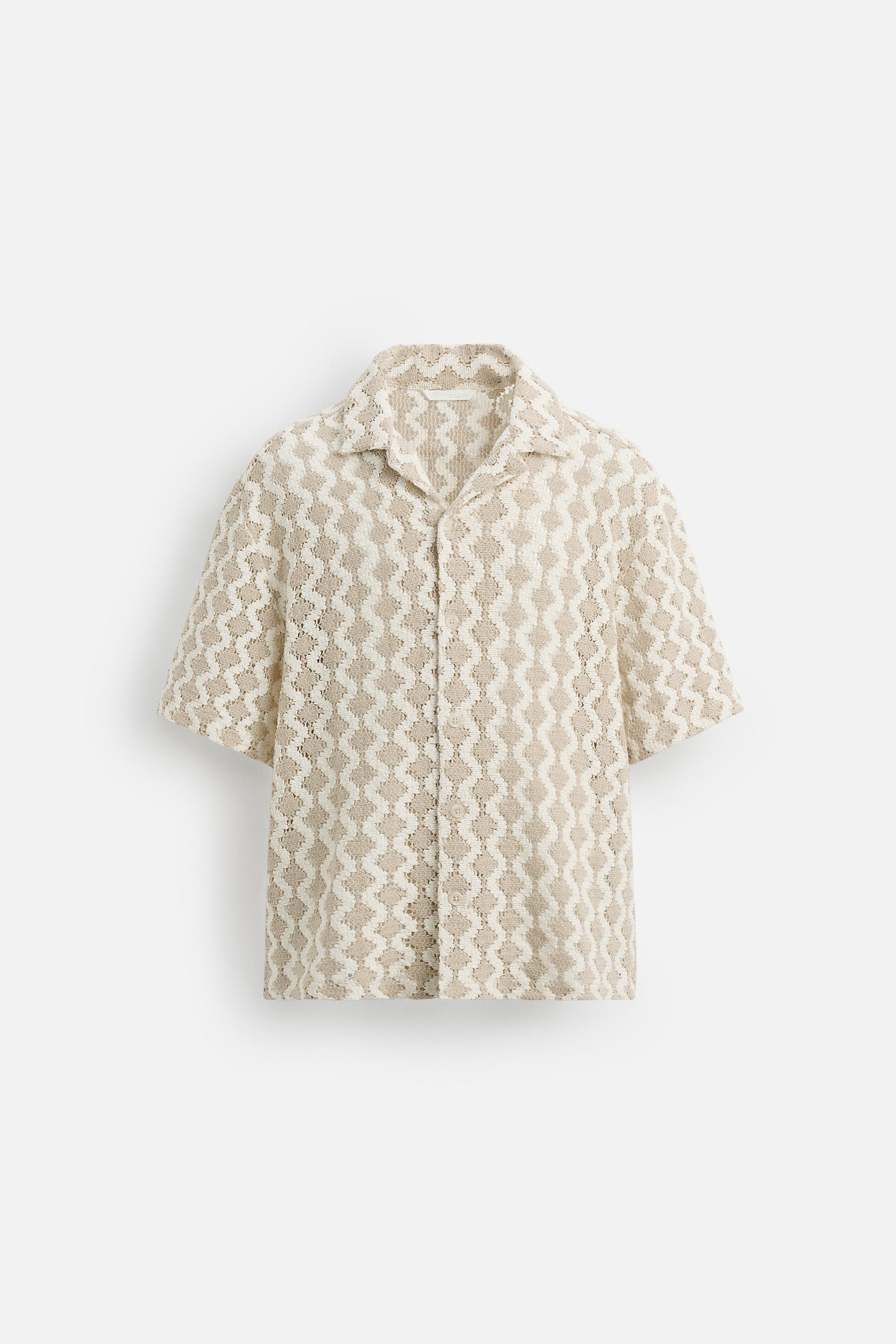 TEXTURED CROCHET SHIRT | Zara US