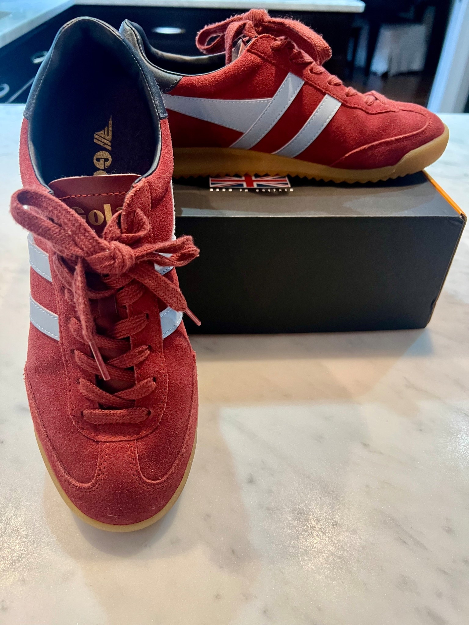 red sneakers, blue stripe sneakers 

#LTKootd #LTKOver40 #LTKSeasonal