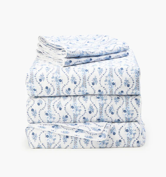 The Bed Set - Blue Vine Stripe | Hill House Home US