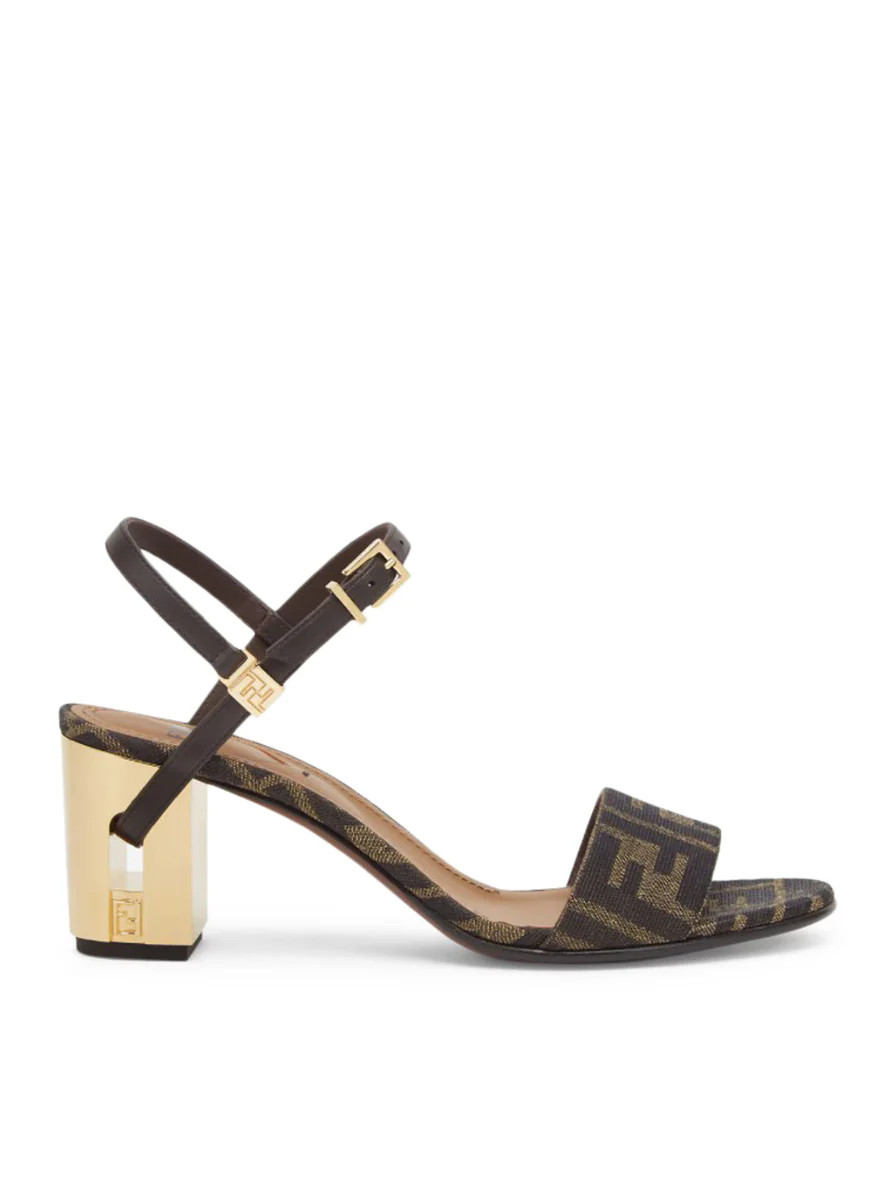 DELFINA MEDIUM HEEL SANDALS IN FF JACQUARD | Suitnegozi INT