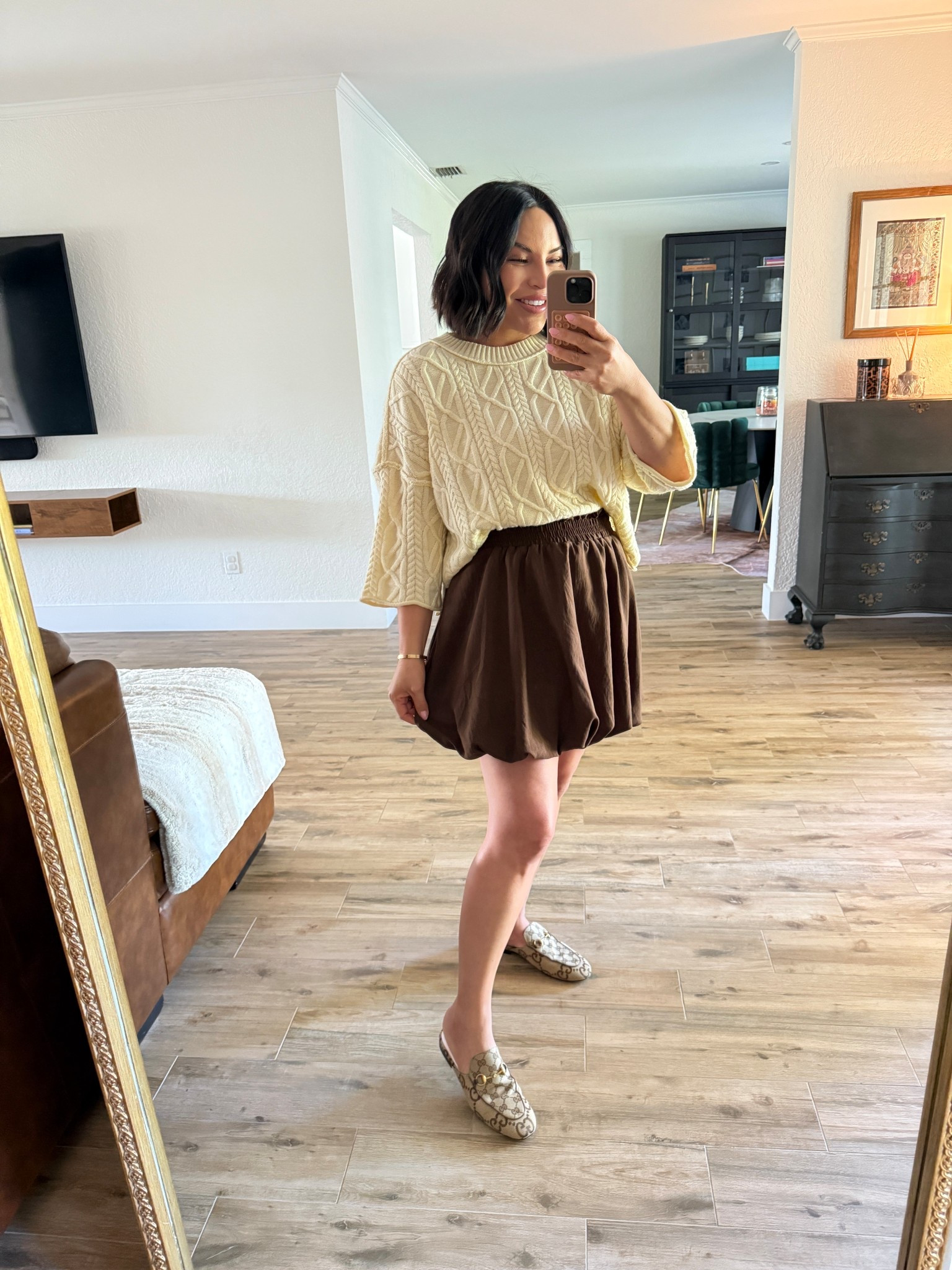 #falloutfit #falllook #bubbleskirt #cableknit #sweater 

#LTKStyleTip #LTKFindsUnder100 #LTKFindsUnder50