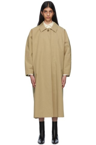 Totême - Beige Open Front Trench Coat | SSENSE
