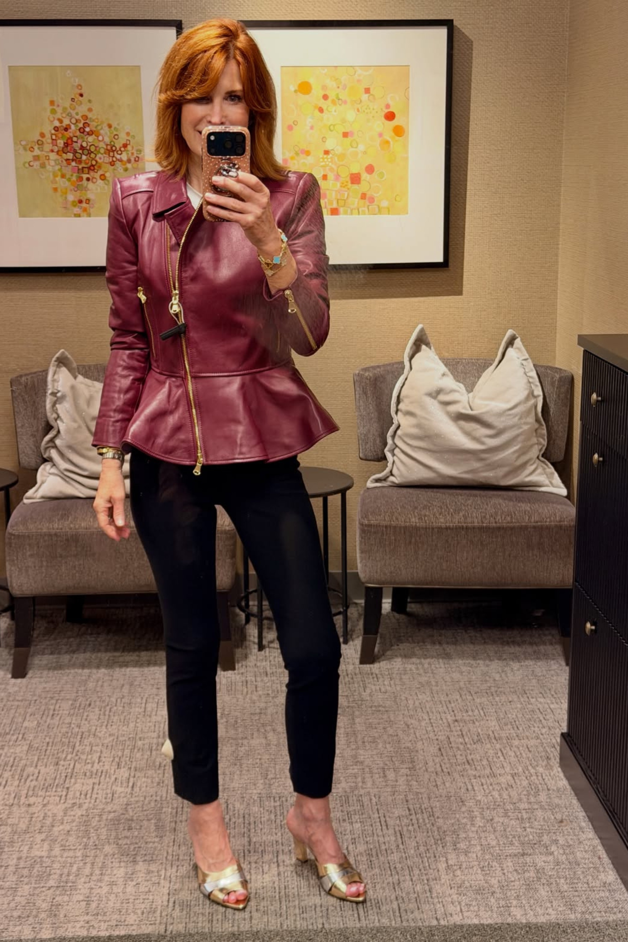 This burgundy leather peplum jacket is one of the standout pieces in the Nordstrom Anniversary Sale! I paired it with the sale’s sleek black Bobbi pants for a polished date night outfit that will transition beautifully into fall.

#LTKSeasonal#LTKOver40#LTKSaleAlert 

 