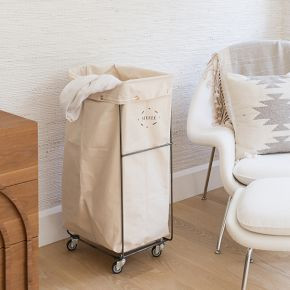 Steele Canvas Hamper on Wheels | West Elm (US)