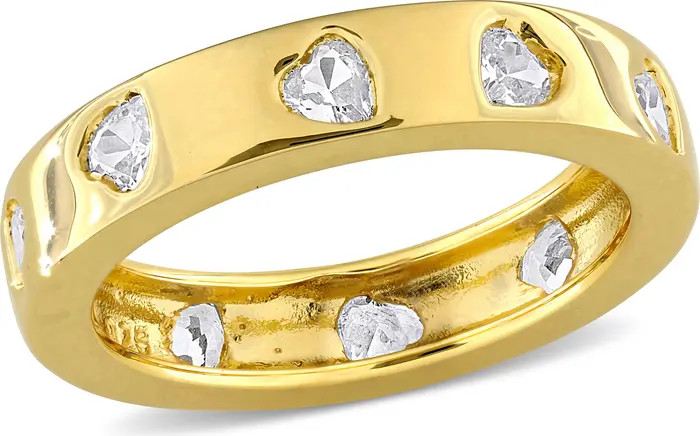 Julianna B. Lab-Created Gemstone Heart Eternity Ring | Nordstrom | Nordstrom