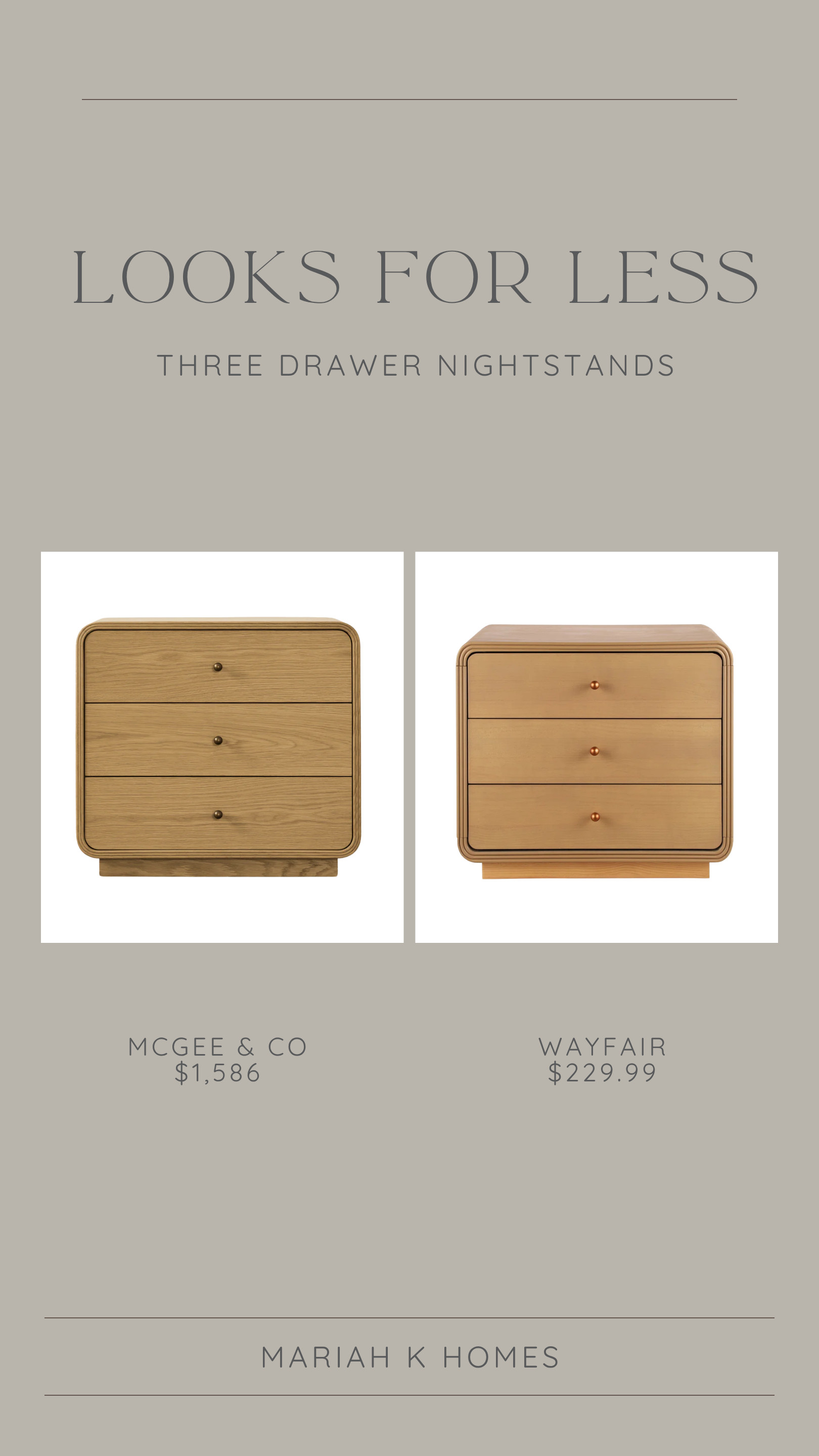 This McGee & Co. nightstand has such a timeless, elevated look, but Wayfair has an incredible alternative with the same classic style for a fraction of the price. It's one of my favorite luxe-for-less bedroom finds. #looksforless #mcgee&co #nightstands #wayfair #mcgee #mariahkoehle #mariahkhomes #socialagentcircle #expluxury #exprealty 

 #LTKHome #LTKSaleAlert