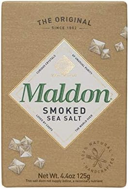 Maldon Salt, Smoked Sea Salt Flakes, 4.4 oz (125 g), Kosher, Natural, Gently Smoked Over Oak, Han... | Amazon (US)