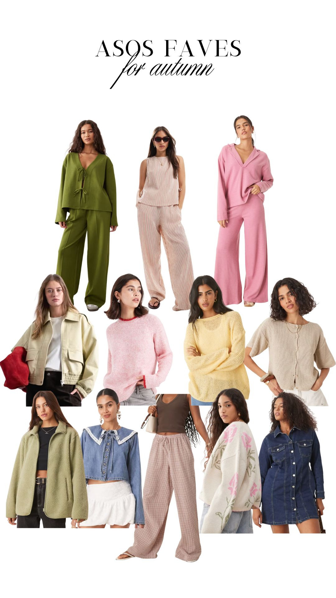 My current fav ASOS transitional pieces! Dopamine dressing, knitwear, colourful fashion, comfy outfits, autumn fashion, layering  

 #LTKuk #LTKautumn #LTKstyletip