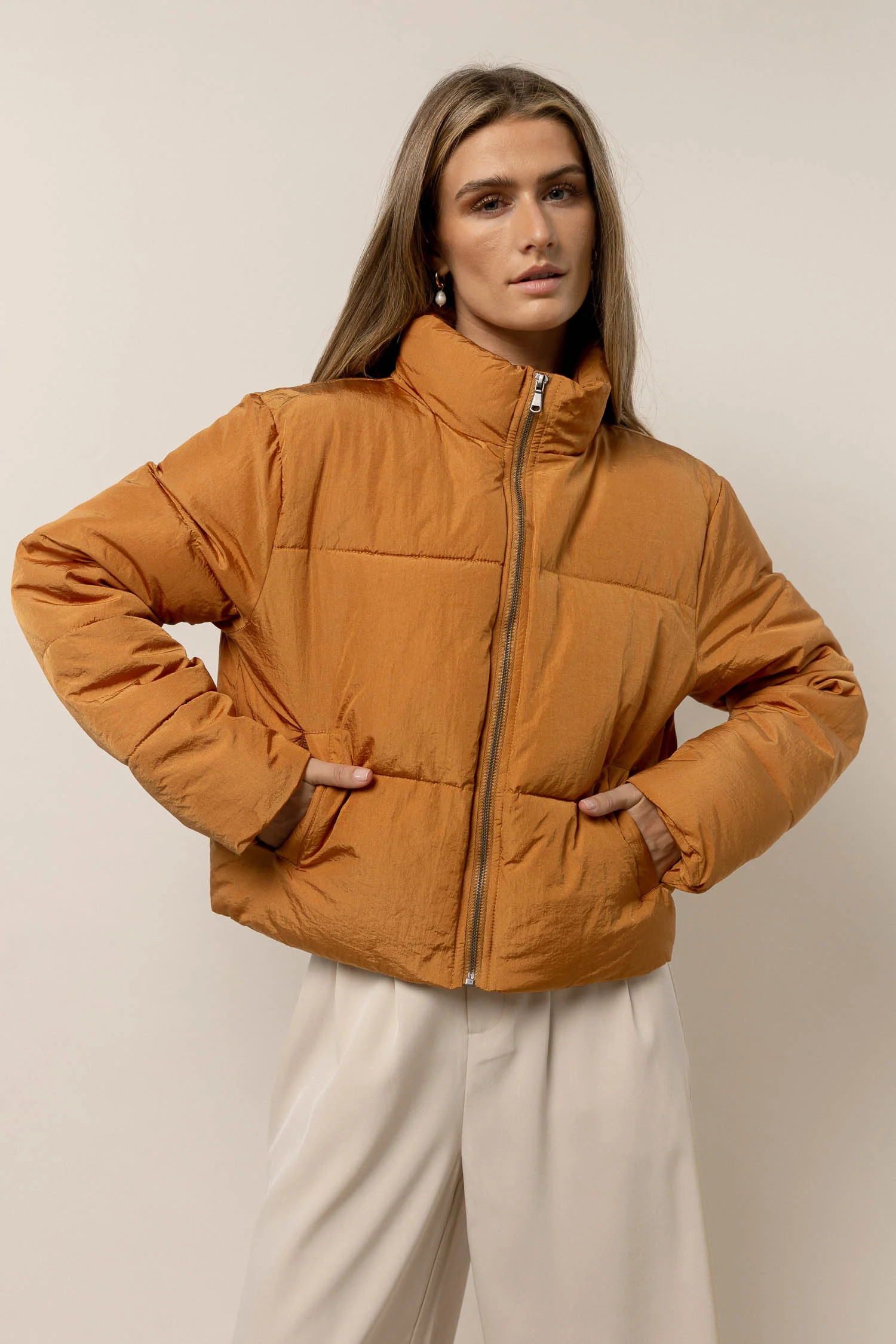 Caitlyn Puffer Jacket in Brown - FINAL SALE - böhme | Böhme US