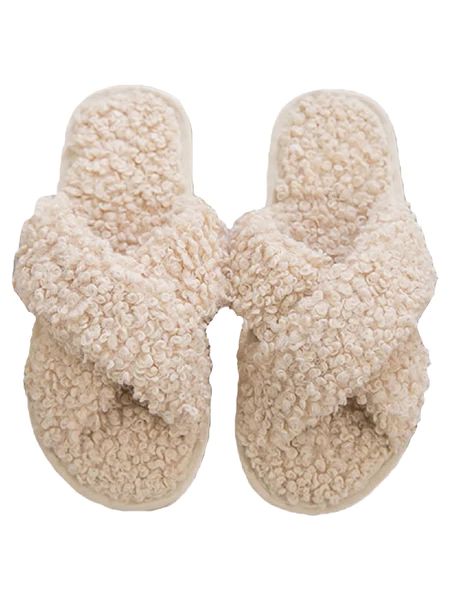 'Iris' Soft Knit Criss Cross Slippers (3 Colors) | Goodnight Macaroon